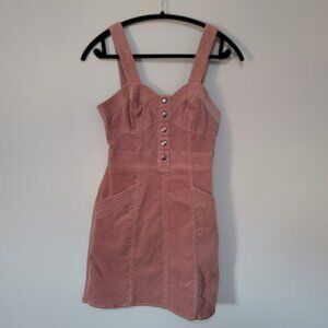 Express US Women Size XS Dusty Rose Corduroy Mini Dress